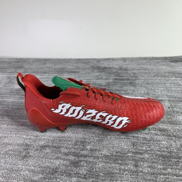 Adidas Adizero Football Cleats Mens 12 \'Sriracha\' Red Green NEW main image 12
